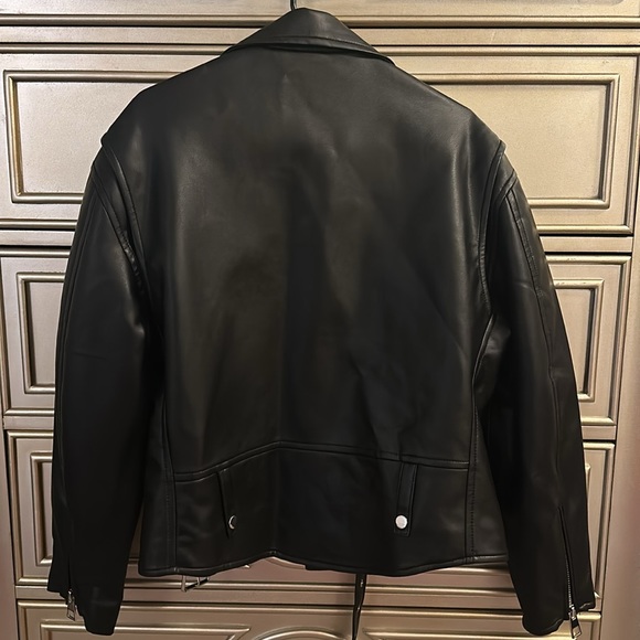 Mango faux leather biker jacket. New with tags. - Picture 4 of 5